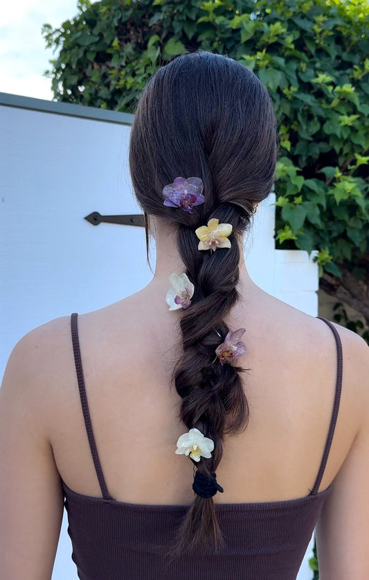 Small Orchid Hair Pin