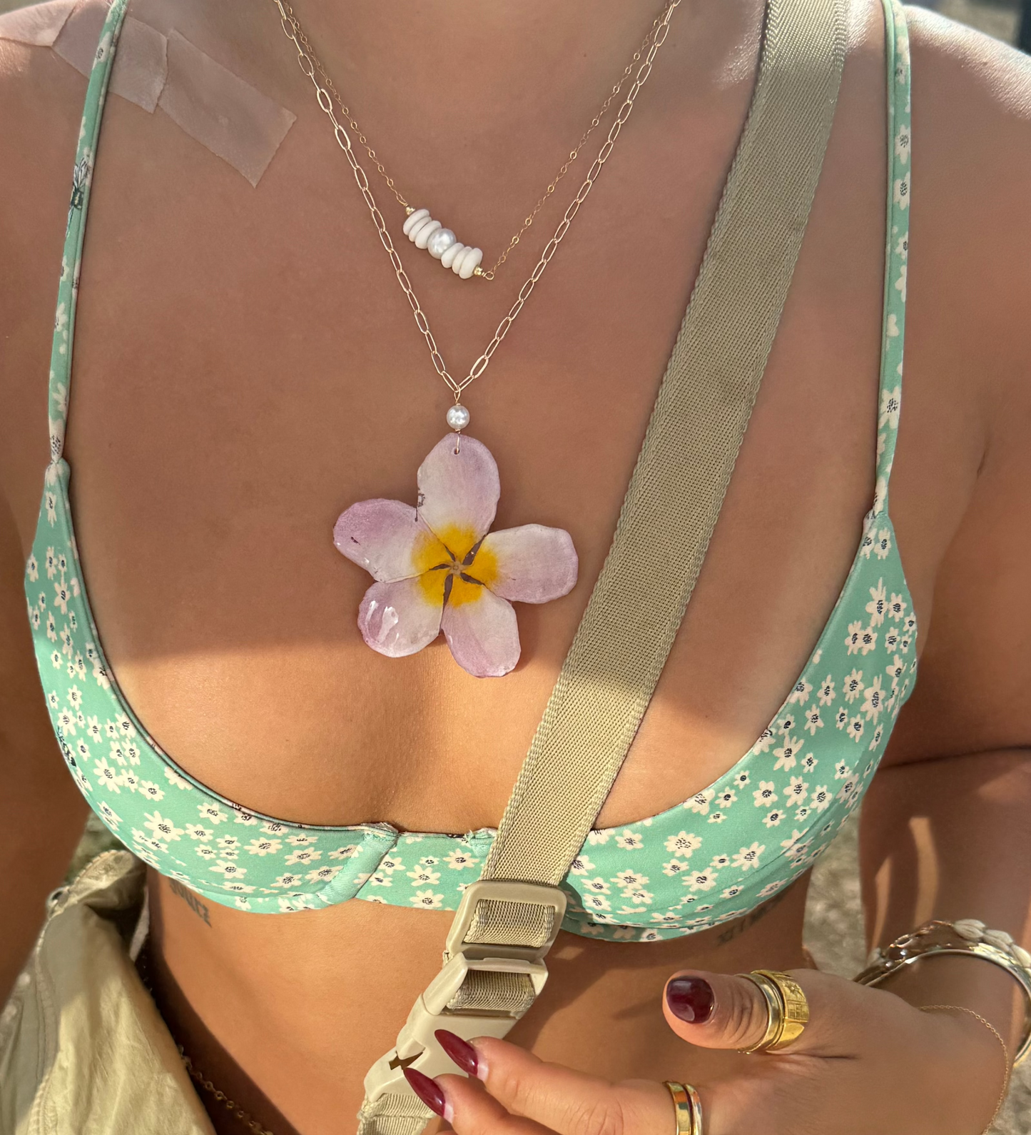 Pink Plumeria Necklace